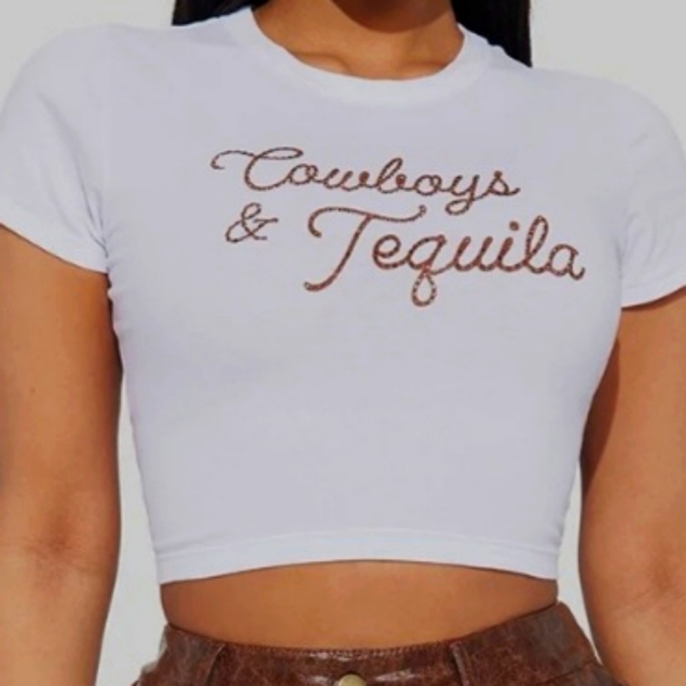 Cowboys & Tequila Crop Top